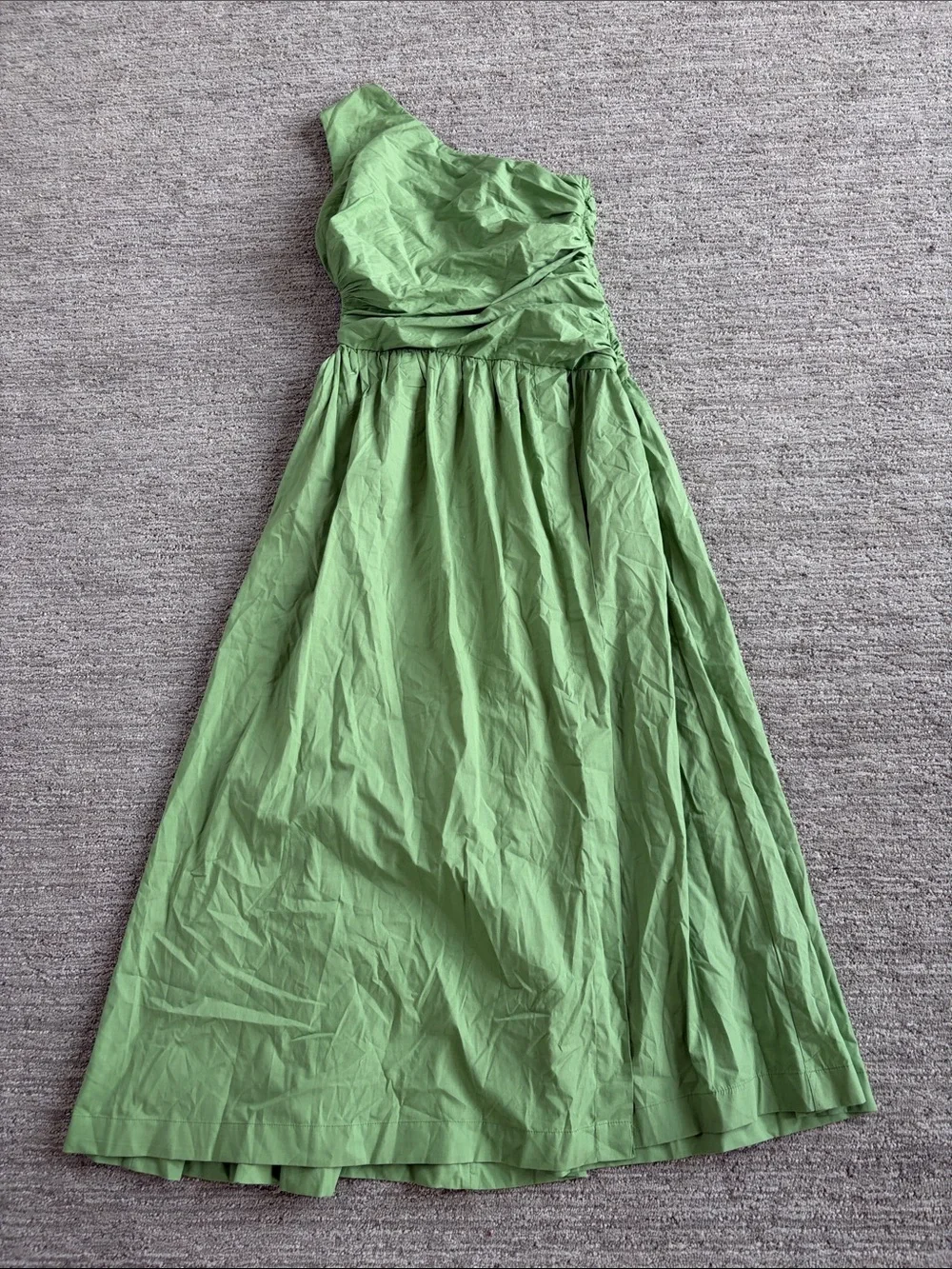Abercrombie & Fitch One Shoulder Cutout Maxi Dress Green Cocktail Sz Medium NWOT
